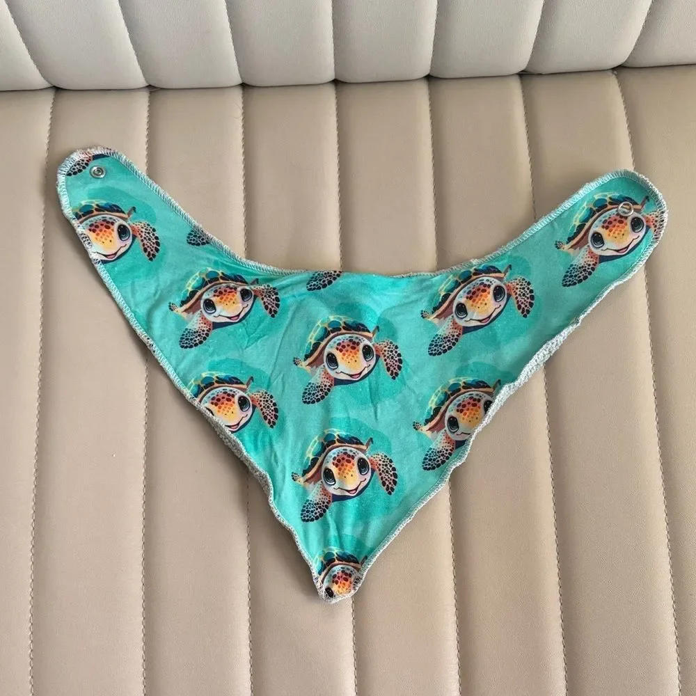 Turtle Print Baby Bib Soft